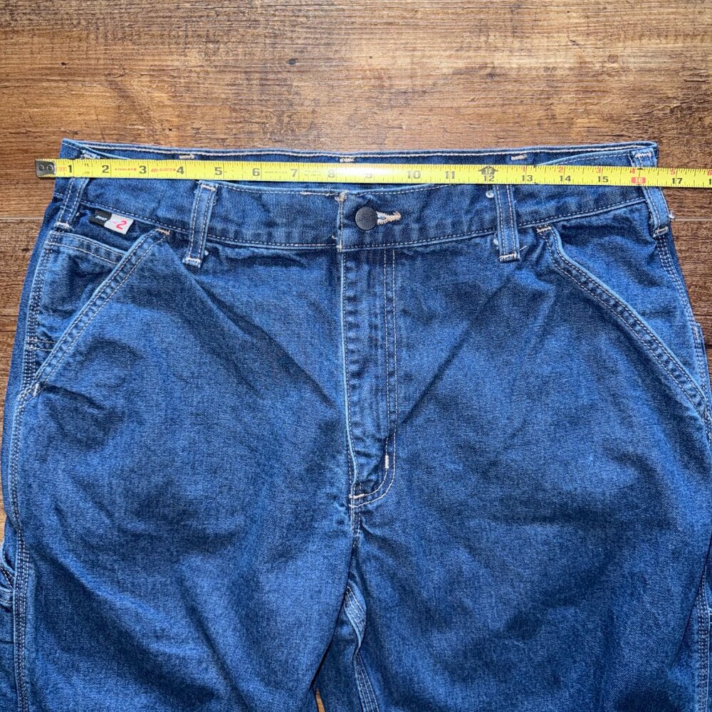 Carhartt Men's FR Signature Denim Dungaree NWOT 34X30 - Picture 6 of 14